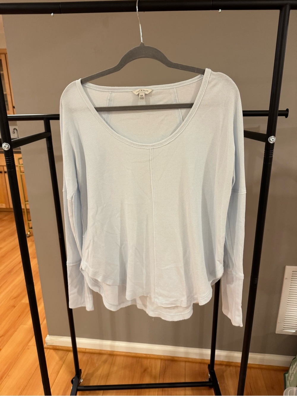 Lucky Brand Pale Blue Long Sleeve Waffleknit